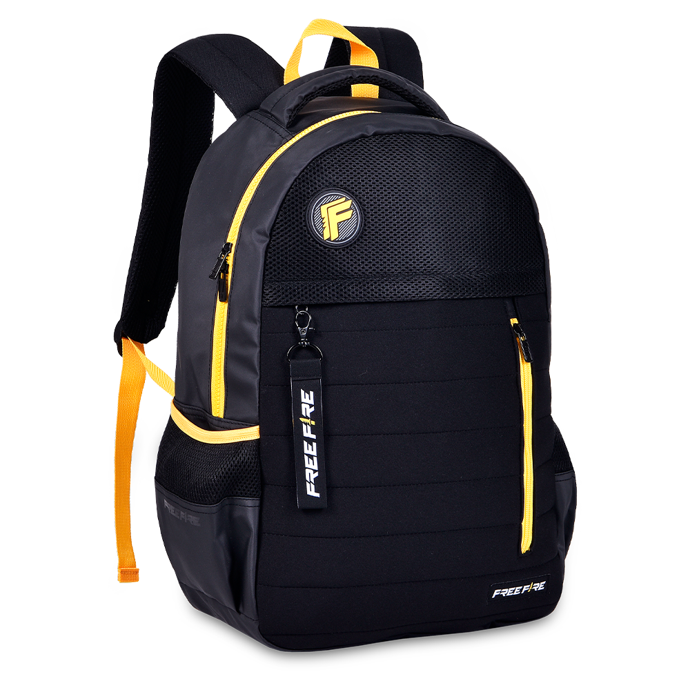 MOCHILA FREE FIRE OFICIAL BOLSA CASUAL PREMIUM NOTEBOOK - Amarelo